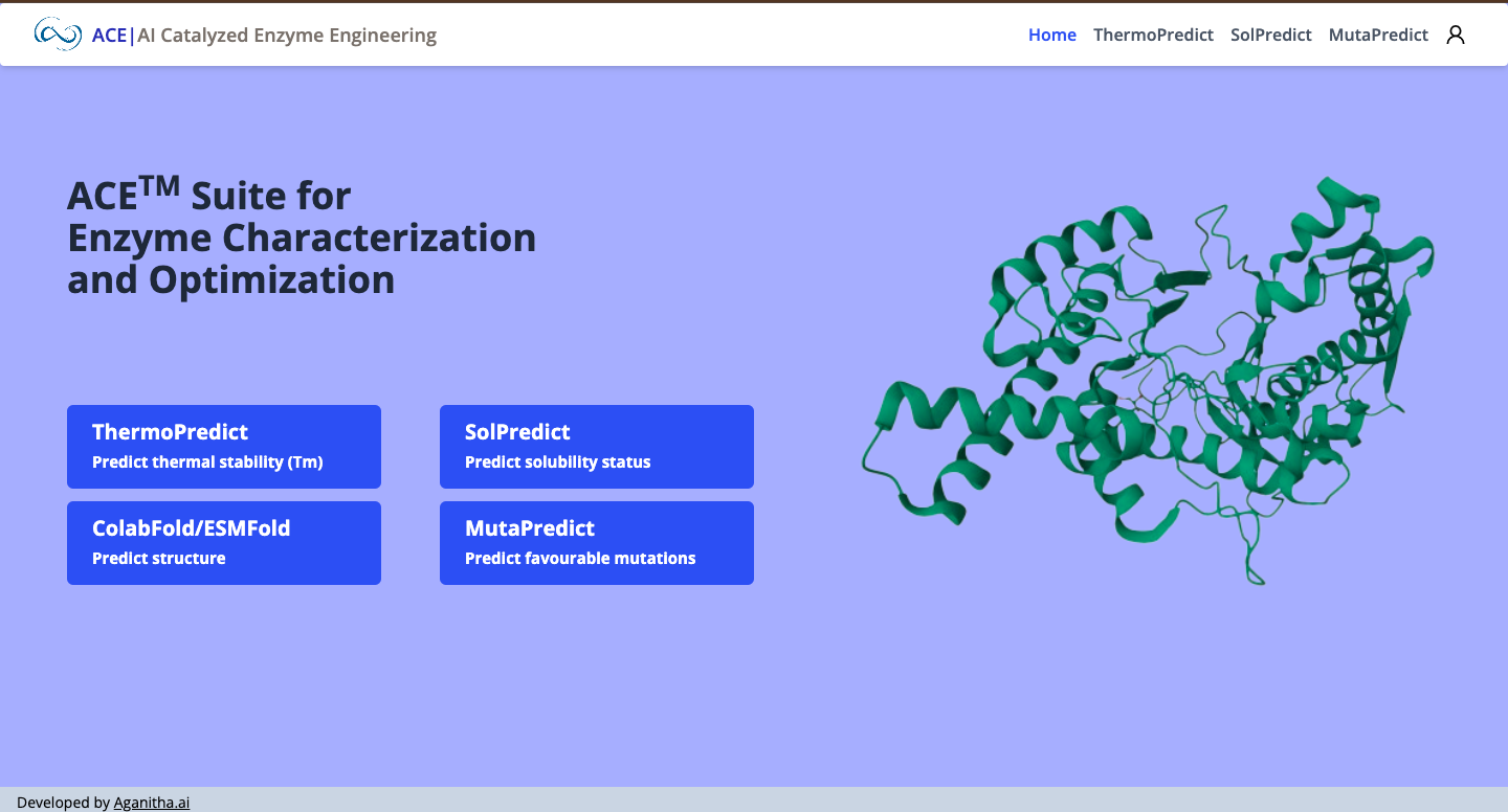 Aganitha ACE™ suite for enzyme characterization and optimization